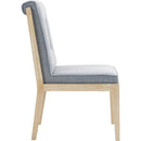  Color_Light Blue -- Gwendolyn Light Blue Linen Textured Fabric Upholstered Dining Side Chair IMAGE 4