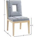  Color_Light Blue -- Gwendolyn Light Blue Linen Textured Fabric Upholstered Dining Side Chair IMAGE 9