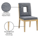  Color_Navy -- Gwendolyn Navy Linen Textured Fabric Upholstered Dining Side Chair IMAGE 10