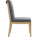  Color_Navy -- Gwendolyn Navy Linen Textured Fabric Upholstered Dining Side Chair IMAGE 4