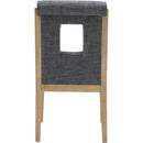  Color_Navy -- Gwendolyn Navy Linen Textured Fabric Upholstered Dining Side Chair IMAGE 5