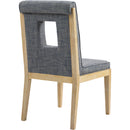  Color_Navy -- Gwendolyn Navy Linen Textured Fabric Upholstered Dining Side Chair IMAGE 6