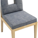  Color_Navy -- Gwendolyn Navy Linen Textured Fabric Upholstered Dining Side Chair IMAGE 7