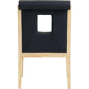 Meridian Gwendolyn Black Vegan Leather Dining Arm Chair IMAGE 5
