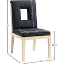 Meridian Gwendolyn Black Vegan Leather Dining Side Chair IMAGE 9