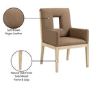  Color_Brown -- Gwendolyn Brown Vegan Leather Upholstered Dining Arm Chair IMAGE 10