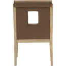  Color_Brown -- Gwendolyn Brown Vegan Leather Upholstered Dining Arm Chair IMAGE 5