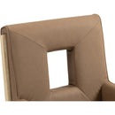  Color_Brown -- Gwendolyn Brown Vegan Leather Upholstered Dining Arm Chair IMAGE 8