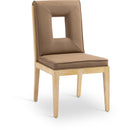  Color_Brown -- Gwendolyn Brown Vegan Leather Upholstered Dining Side Chair IMAGE 1