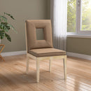  Color_Brown -- Gwendolyn Brown Vegan Leather Upholstered Dining Side Chair IMAGE 2