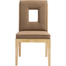  Color_Brown -- Gwendolyn Brown Vegan Leather Upholstered Dining Side Chair IMAGE 3