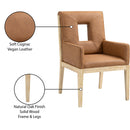  Color_Cognac -- Gwendolyn Cognac Vegan Leather Upholstered Dining Arm Chair IMAGE 10