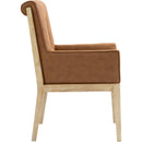  Color_Cognac -- Gwendolyn Cognac Vegan Leather Upholstered Dining Arm Chair IMAGE 4