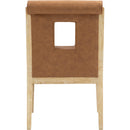  Color_Cognac -- Gwendolyn Cognac Vegan Leather Upholstered Dining Arm Chair IMAGE 5
