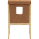 Meridian Gwendolyn Cognac Vegan Leather Dining Arm Chair IMAGE 5