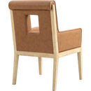  Color_Cognac -- Gwendolyn Cognac Vegan Leather Upholstered Dining Arm Chair IMAGE 6