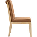  Color_Cognac -- Gwendolyn Cognac Vegan Leather Upholstered Dining Side Chair IMAGE 4