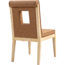  Color_Cognac -- Gwendolyn Cognac Vegan Leather Upholstered Dining Side Chair IMAGE 6