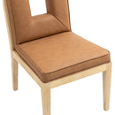  Color_Cognac -- Gwendolyn Cognac Vegan Leather Upholstered Dining Side Chair IMAGE 7