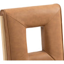  Color_Cognac -- Gwendolyn Cognac Vegan Leather Upholstered Dining Side Chair IMAGE 8