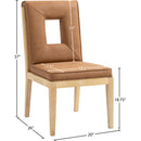  Color_Cognac -- Gwendolyn Cognac Vegan Leather Upholstered Dining Side Chair IMAGE 9