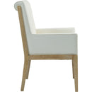  Color_Cream -- Gwendolyn Cream Vegan Leather Upholstered Dining Arm Chair IMAGE 4