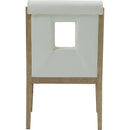  Color_Cream -- Gwendolyn Cream Vegan Leather Upholstered Dining Arm Chair IMAGE 5