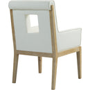  Color_Cream -- Gwendolyn Cream Vegan Leather Upholstered Dining Arm Chair IMAGE 6