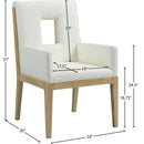  Color_Cream -- Gwendolyn Cream Vegan Leather Upholstered Dining Arm Chair IMAGE 9