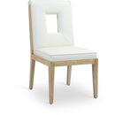  Color_Cream -- Gwendolyn Cream Vegan Leather Upholstered Dining Side Chair IMAGE 1