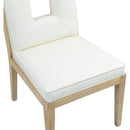  Color_Cream -- Gwendolyn Cream Vegan Leather Upholstered Dining Side Chair IMAGE 7
