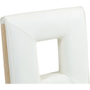  Color_Cream -- Gwendolyn Cream Vegan Leather Upholstered Dining Side Chair IMAGE 8