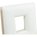 Meridian Gwendolyn Cream Vegan Leather Dining Side Chair IMAGE 8
