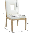  Color_Cream -- Gwendolyn Cream Vegan Leather Upholstered Dining Side Chair IMAGE 9