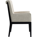  Color_Cream -- Gwendolyn Cream Linen Textured Fabric Upholstered Dining Arm Chair IMAGE 4