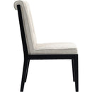  Color_Cream -- Gwendolyn Cream Linen Textured Fabric Upholstered Dining Side Chair IMAGE 4