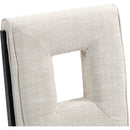  Color_Cream -- Gwendolyn Cream Linen Textured Fabric Upholstered Dining Side Chair IMAGE 8