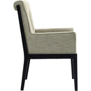  Color_Green -- Gwendolyn Green Linen Textured Fabric Upholstered Dining Arm Chair IMAGE 4