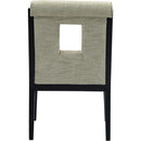  Color_Green -- Gwendolyn Green Linen Textured Fabric Upholstered Dining Arm Chair IMAGE 5
