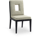  Color_Green -- Gwendolyn Green Linen Textured Fabric Upholstered Dining Side Chair IMAGE 1
