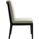  Color_Green -- Gwendolyn Green Linen Textured Fabric Upholstered Dining Side Chair IMAGE 4