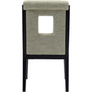  Color_Green -- Gwendolyn Green Linen Textured Fabric Upholstered Dining Side Chair IMAGE 5