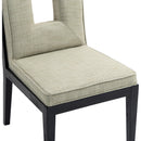 Color_Green -- Gwendolyn Green Linen Textured Fabric Upholstered Dining Side Chair IMAGE 7