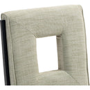 Meridian Gwendolyn Green Linen Textured Fabric Dining Side Chair IMAGE 8
