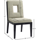  Color_Green -- Gwendolyn Green Linen Textured Fabric Upholstered Dining Side Chair IMAGE 9