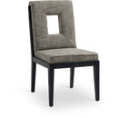  Color_Grey -- Gwendolyn Grey Linen Textured Fabric Upholstered Dining Side Chair IMAGE 1