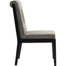  Color_Grey -- Gwendolyn Grey Linen Textured Fabric Upholstered Dining Side Chair IMAGE 4