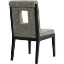  Color_Grey -- Gwendolyn Grey Linen Textured Fabric Upholstered Dining Side Chair IMAGE 6