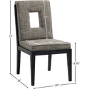  Color_Grey -- Gwendolyn Grey Linen Textured Fabric Upholstered Dining Side Chair IMAGE 9