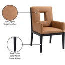  Color_Cognac -- Gwendolyn Cognac Vegan Leather Upholstered Dining Arm Chair IMAGE 10